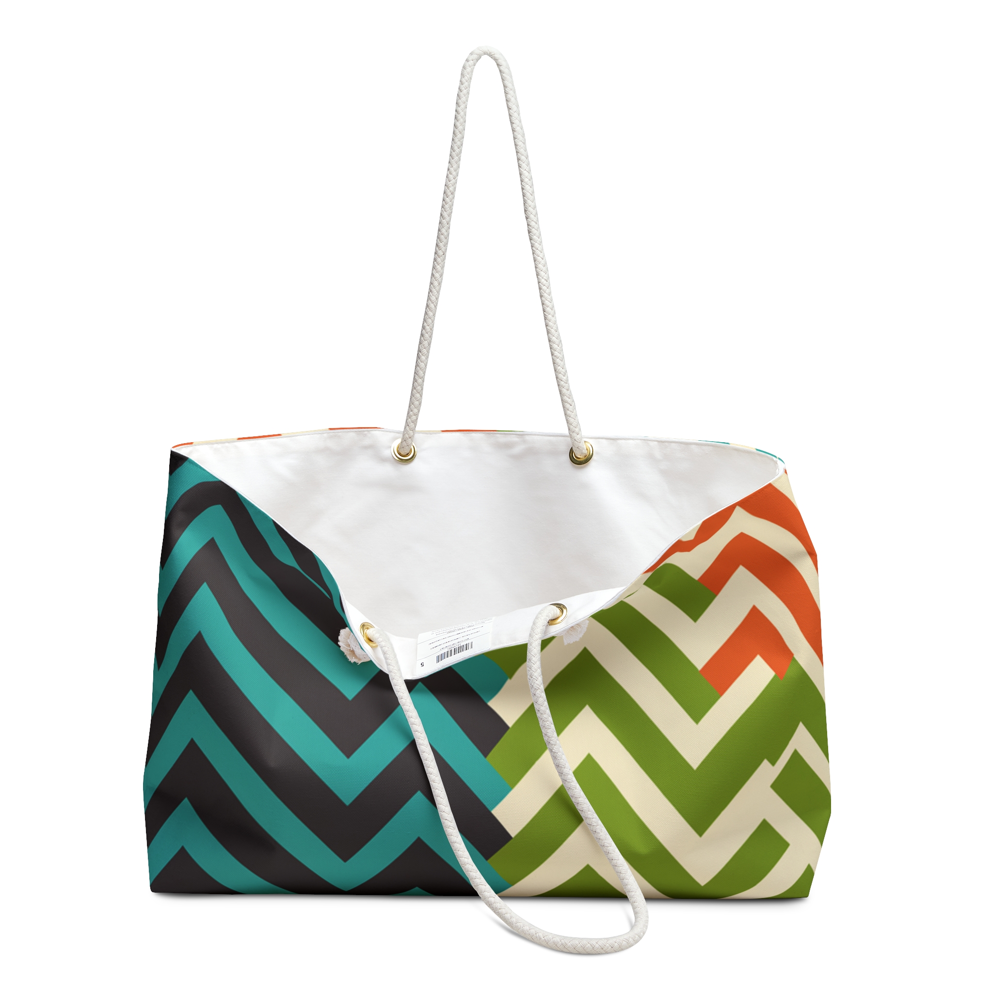 Weekender Bag - Italian 20th Century Inspired Psychedelic Coloured Print with Stylish Italian Name - Image 3