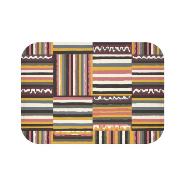 Colorful Striped Bath Mat - Stylish Bathroom Decor, Bohemian Vibes, Perfect for Home, Gifts for Her, Unique Floor Accessory