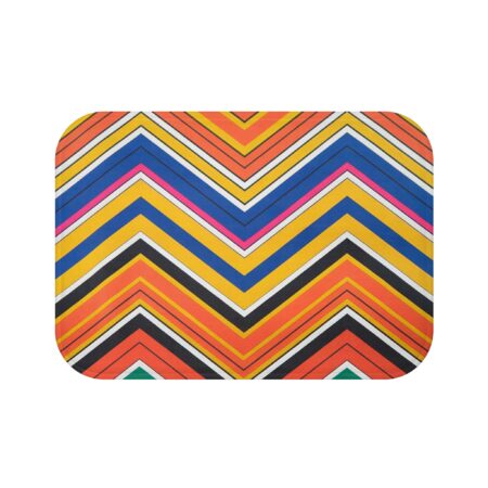 Vibrant Chevron Bath Mat | Colorful Floor Decor, Shower Mat, Boho Home Accessory, Gift Idea, Bathroom Decor
