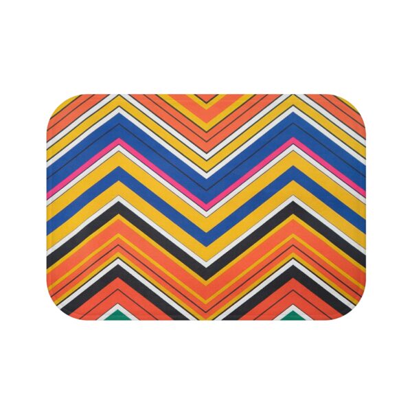 Vibrant Chevron Bath Mat | Colorful Floor Decor, Shower Mat, Boho Home Accessory, Gift Idea, Bathroom Decor